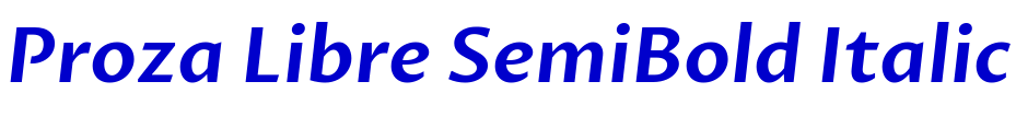 Proza Libre SemiBold Italic fuente